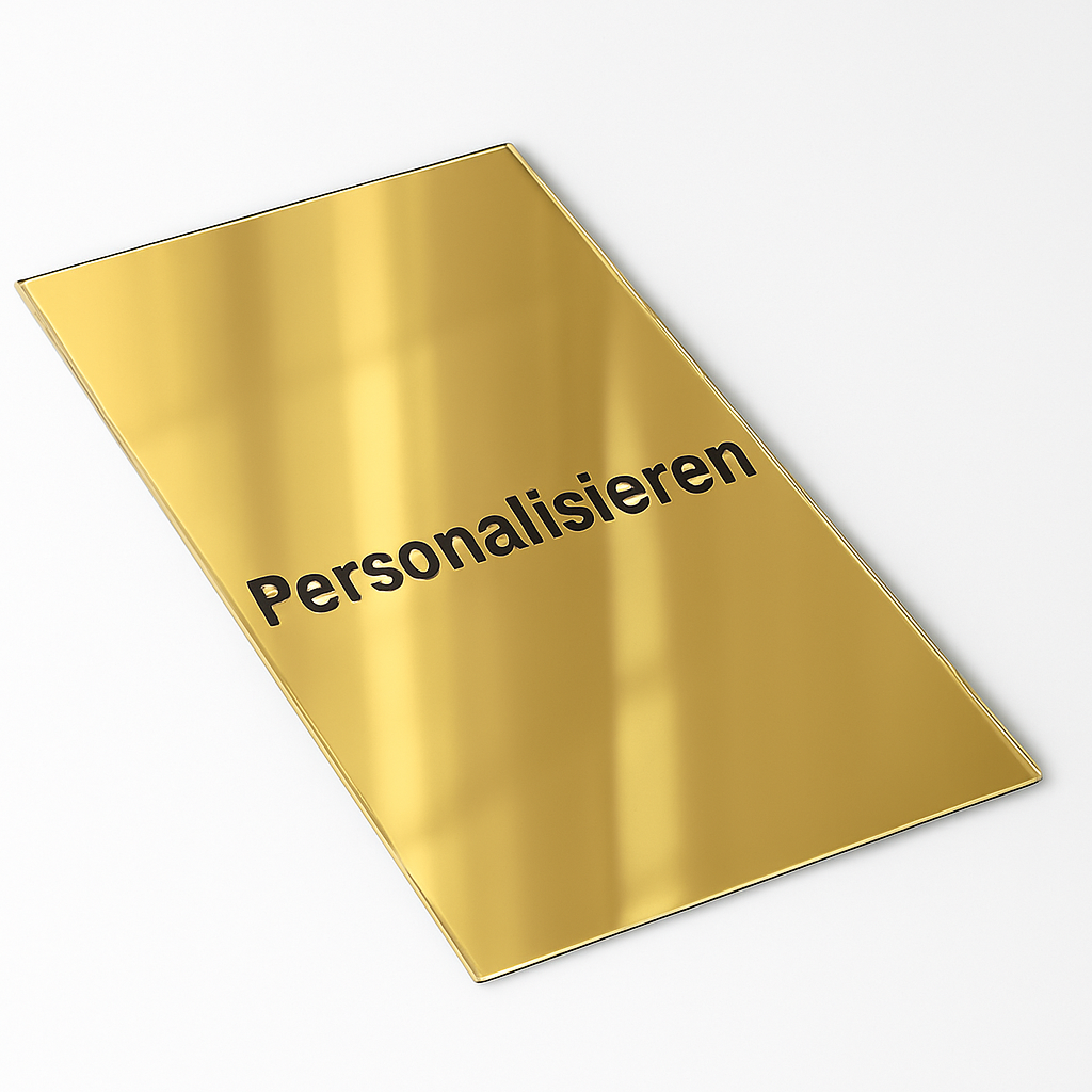 Personalisierbare Acrylglasbilder - Spiegelnd Gold